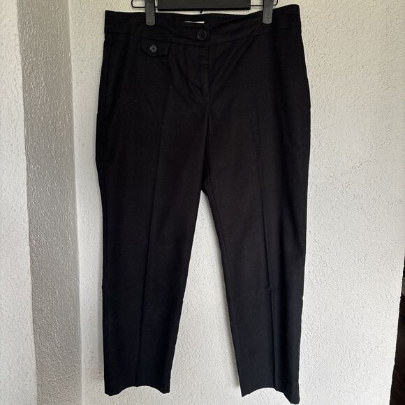 Ann Taylor Loft Original Black Dress Ankle Pants Size 4 - Picture 2 of 10
